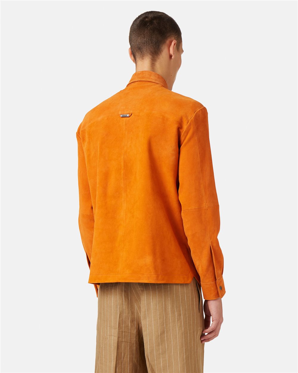 Giacca camicia in suede