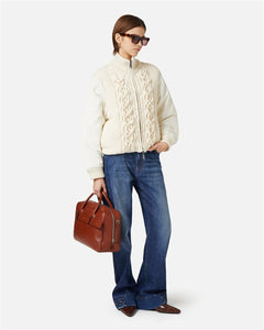 Bomber in maglia reversibile