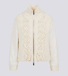 Bomber in maglia reversibile