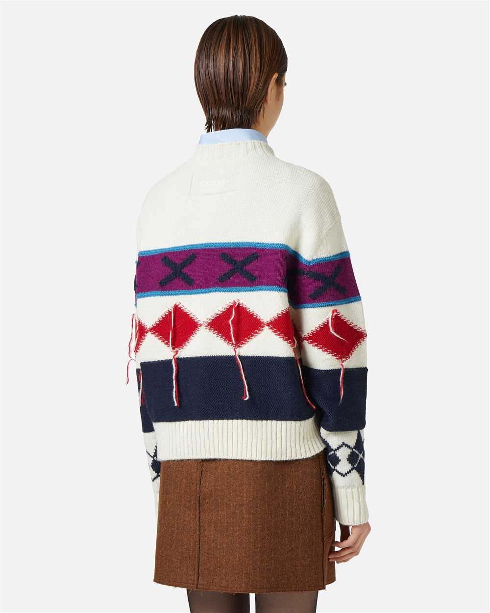 Maglia rombi a intarsio