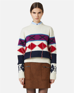 Maglia rombi a intarsio