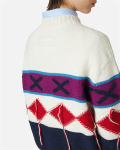 Maglia rombi a intarsio