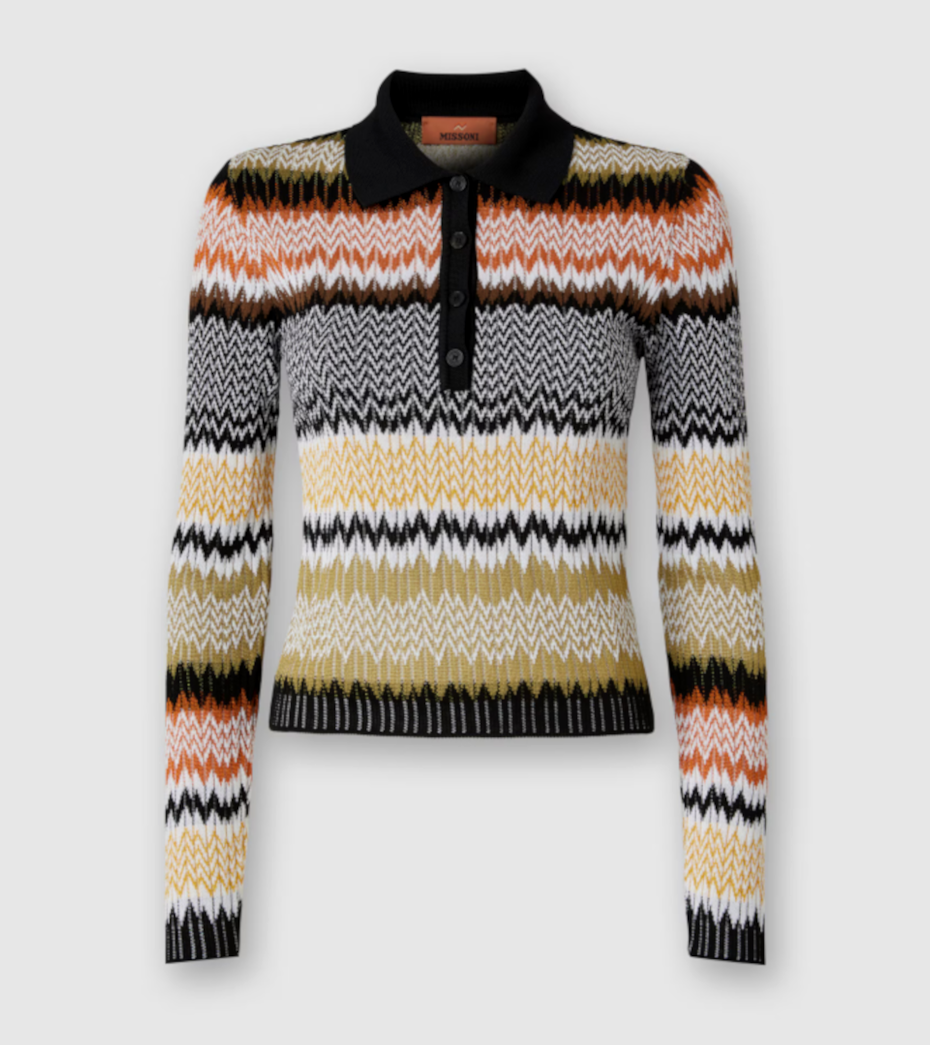 Polo motivo zigzag