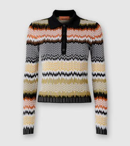 Polo motivo zigzag