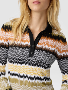 Polo motivo zigzag