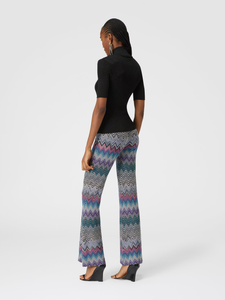 Pantalone flare zigzag