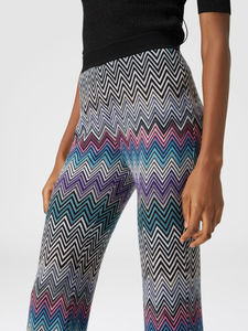 Pantalone flare zigzag